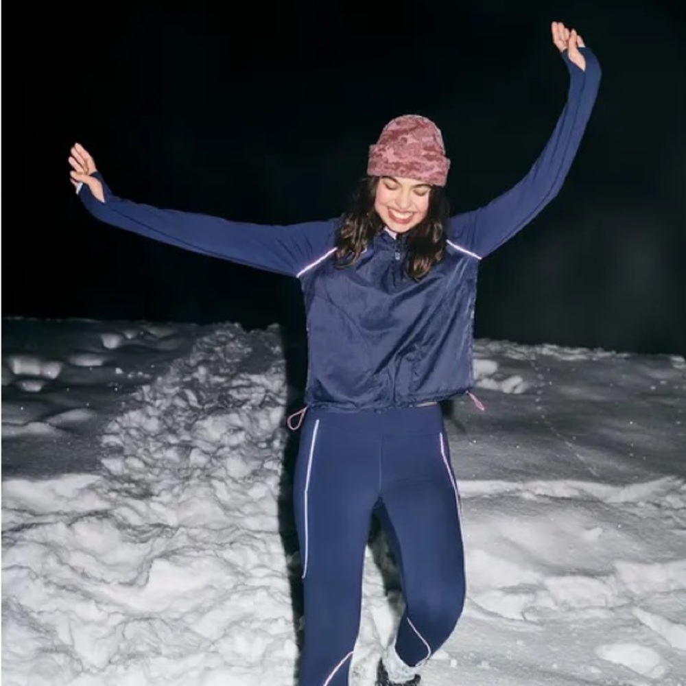 Outdoor Voices FrostKnit Hoodie | Blue Rainbow | Size Small
